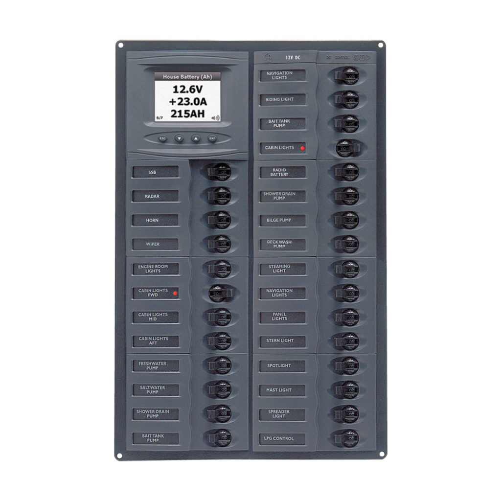 BEP AC Circuit Breaker Panel w/o Meters, 6 Way w/Double Pole Mains