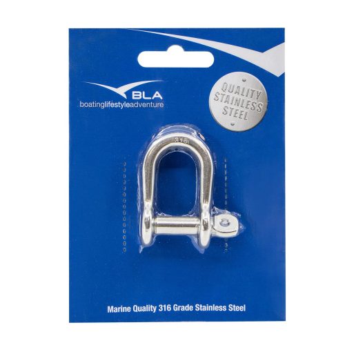 BLA Standard 'D' Shackles - Pressed Stainless Steel