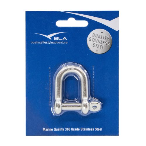 BLA Standard 'D' Shackles - Stainless Steel Captive Pin