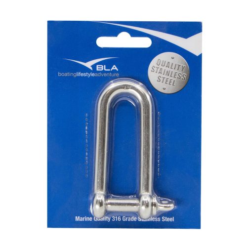 BLA Long 'D' Shackles - Stainless Steel